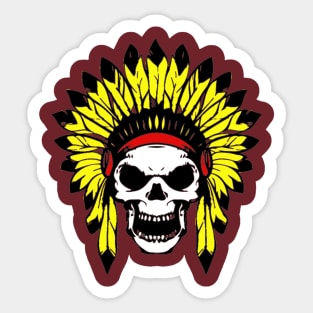 Skul Indian Headdress Sticker